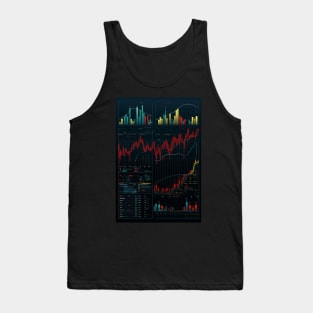 Day trading cryptocurrency with candle stick Tank Top